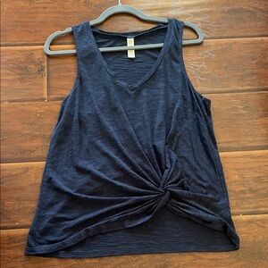 Altar'd State Navy Twist-Front Tank Top